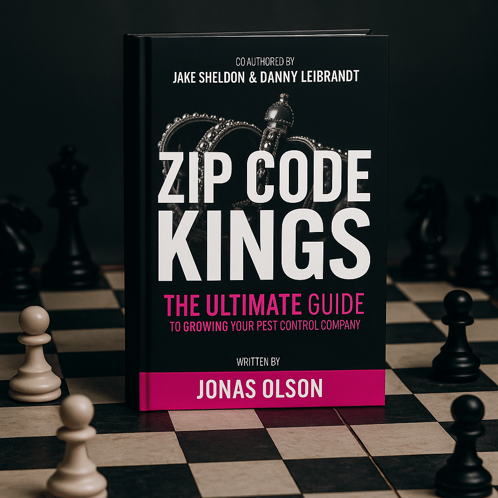 Zip Code Kings: The Ultimate Guide to Growing Your Pest Control Company, standing on a chessboard
