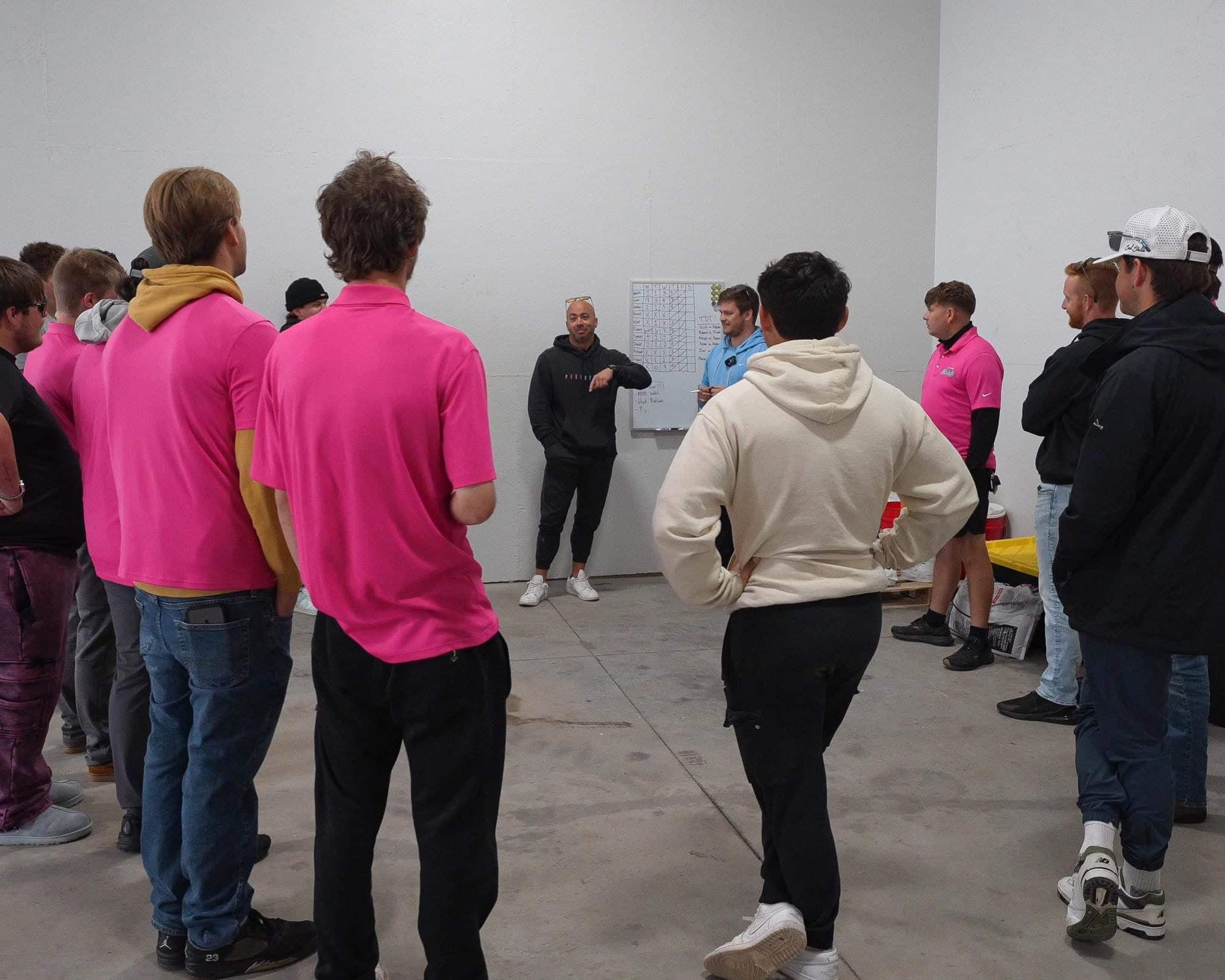 A pest control company team meeting